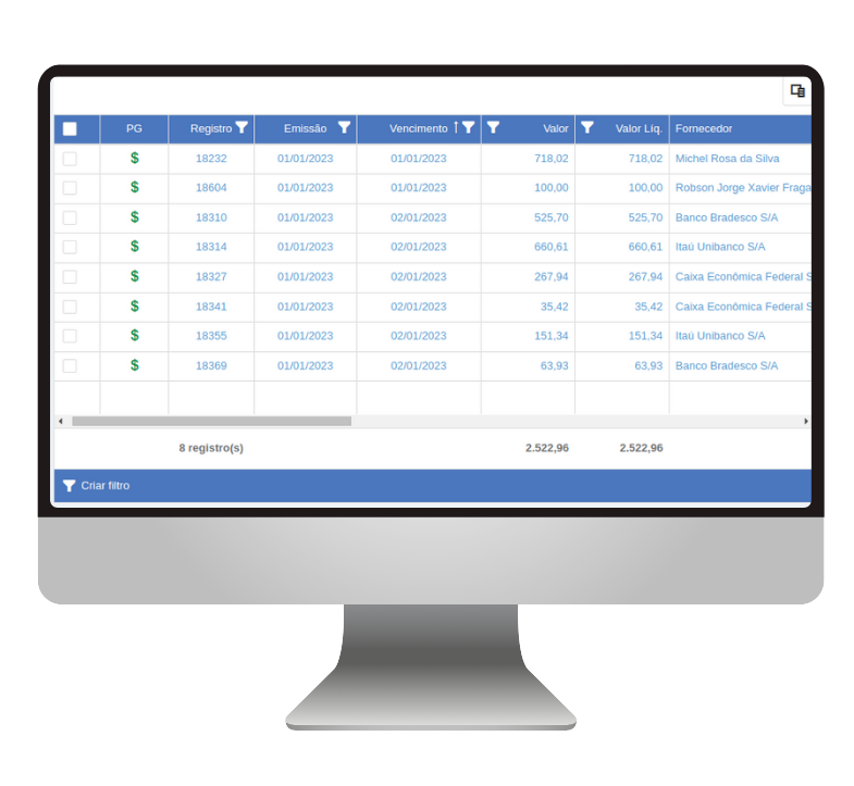 sistema de pagamentos